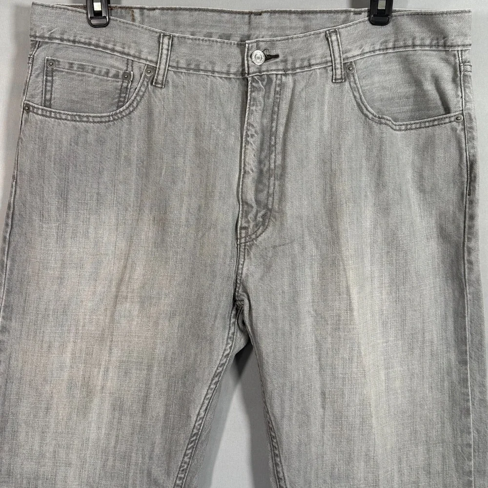 Levi's 505 Light Gray Wash Straight Leg Mens Jeans 40x30 (Act 39x29) Casual Work